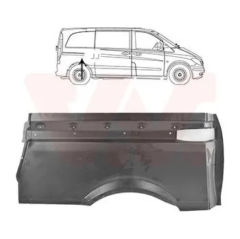 Příslušenství karosérie Boční stěna VAN WEZEL 3080144