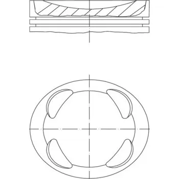 Píst motoru Píst MAHLE 081 PI 00104 002