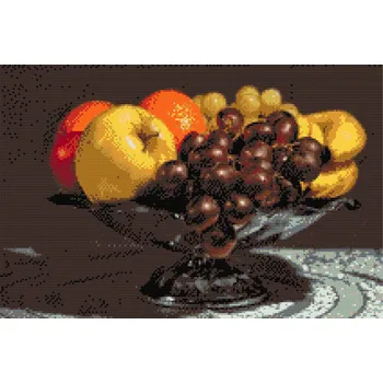 Diamantové malování Diamantové malování - Mísa plná ovoce Velikost: 40x60cm, Rámování: Pouze srolované plátno, Diamanty: Čtvercové