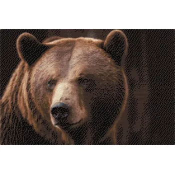 Diamantové malování Diamantové malování - Medvěd grizzly Velikost: 40x60cm, Rámování: Pouze srolované plátno, Diamanty: Čtvercové