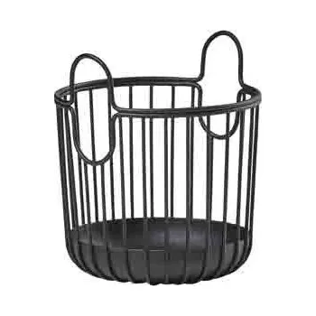 Úložný box Úložný kovový koš INU Black 10,5x13,5cm, černý - ZONE DENMARK (INU úložný košík 10,5x13,5cm, černý - ZONE DENMARK)