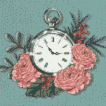 Diamantové malování Diamantové malování - Kapesní hodinky Velikost: 50x50cm, Rámování: Pouze srolované plátno, Diamanty: Kulaté