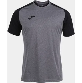 Chlapecké tričko Pánské/Chlapecké sportovní tričko JOMA ACADEMY IV SHORT SLEEVE T-SHIRT MELANGE GRAY BLACK Velikost: XL, Barva: GREY