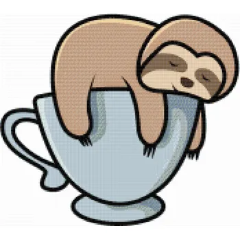 Diamantové malování Diamantové malování - Lenochod Velikost: 50x50cm, Rámování: Pouze srolované plátno, Diamanty: Čtvercové