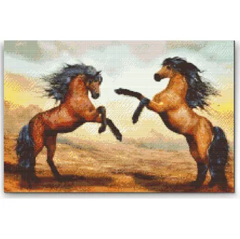 Diamantové malování Diamantové malování - Koně Velikost: 40x60cm, Rámování: Pouze srolované plátno, Diamanty: Čtvercové