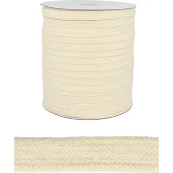 Příze Bavlněná šňůra plochá / dutinka šíře 15 mm, barva Režná (103)