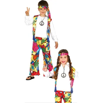 Karnevalový kostým Dětský kostým hippie s čelenkou - Pro věk 5-6 let
