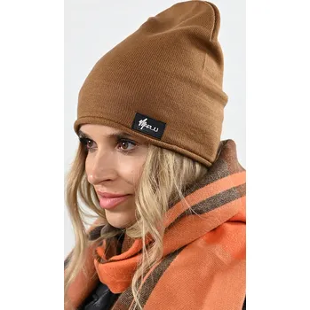 Čepice Fashionweek Dámská čepice BEANIA šmoulinka Al-PN2 Barva: Mocca, Velikost: Universal