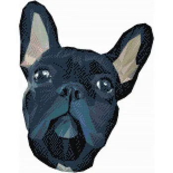 Diamantové malování Diamantové malování - Francouzský buldoček 4 Velikost: 40x50cm, Rámování: Pouze srolované plátno, Diamanty: Čtvercové