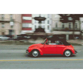 Diamantové malování Diamantové malování - Volkswagen brouk 2 Velikost: 40x60cm, Rámování: Pouze srolované plátno, Diamanty: Čtvercové