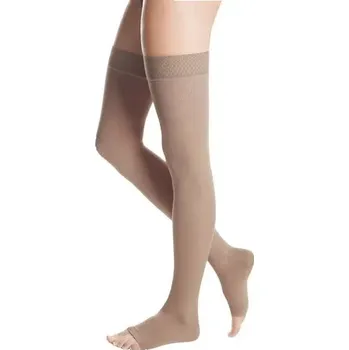 Dámské punčochy Polostehenní punčochy s lemem MAXIS MICRO (II.KT)—Velikost 2, barva bronz, délka krátká, bez špice