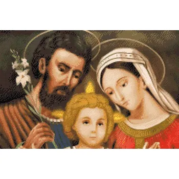 Diamantové malování Diamantové malování - Svatá rodina Velikost: 40x60cm, Rámování: Pouze srolované plátno, Diamanty: Kulaté