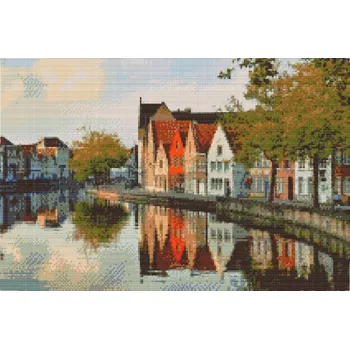 Diamantové malování Diamantové malování - Bruggy, Belgie Velikost: 40x60cm, Rámování: Pouze srolované plátno, Diamanty: Čtvercové