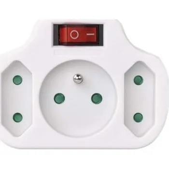 vypínač a zásuvka Rozdvojka+vypínač PK1-0 P0029