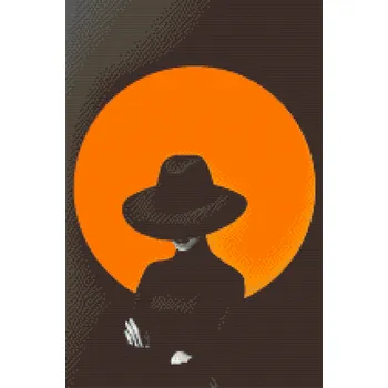 Diamantové malování Diamantové malování - Tajemná žena v klobouku Velikost: 40x60cm, Rámování: Pouze srolované plátno, Diamanty: Kulaté