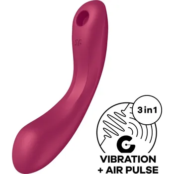 Vibrátor Vibrátor SATISFYER CURVY TRINITY 1 červený - s kupónem KUP15 cena 1016 Kč + extra diskrétní expedice