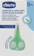 Hnízdečko pro miminko Chicco Short Blade Scissors dětské nůžky s kulatou špičkou 0 m+ 1 ks