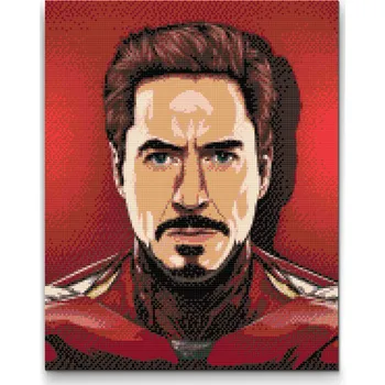 Diamantové malování Diamantové malování - Tony Stark, Iron Man Velikost: 30x40cm, Rámování: Pouze srolované plátno, Diamanty: Kulaté