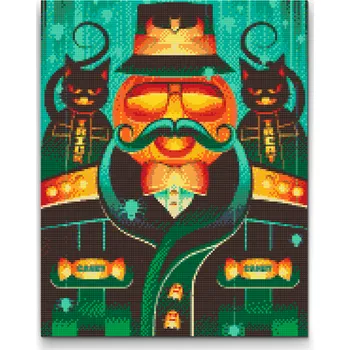 Diamantové malování Diamantové malování - Halloween cats Velikost: 30x40cm, Rámování: Pouze srolované plátno, Diamanty: Kulaté