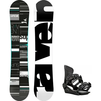 Snowboarding Snowboard komplet Raven Supreme black/mint + vázání King black Velikost: 148 cm, Velikost vázání: L
