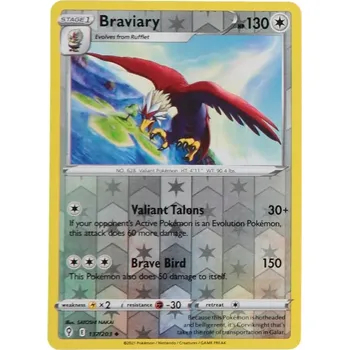 Společenská hra Pokémon karta Braviary 137/203 Reverse Holo - Evolving Skies
