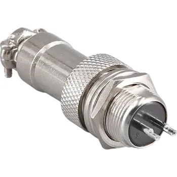 Elektrický konektor GX12, panelový spojovací konektor, kovový 2-pin