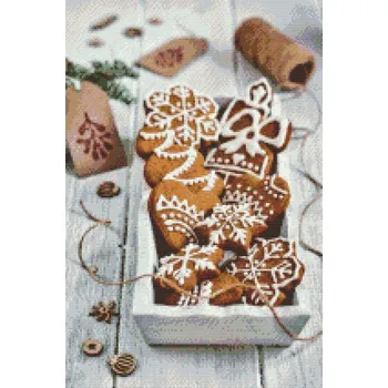 Diamantové malování Vymalujsisam Medové perníčky 40x60cm Pouze srolované plátno