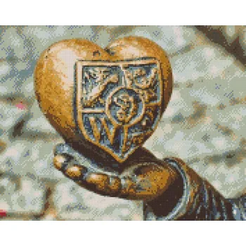 Diamantové malování Diamantové malování - Srdce na dlani, Wroclaw Velikost: 40x60cm, Rámování: Pouze srolované plátno, Diamanty: Čtvercové