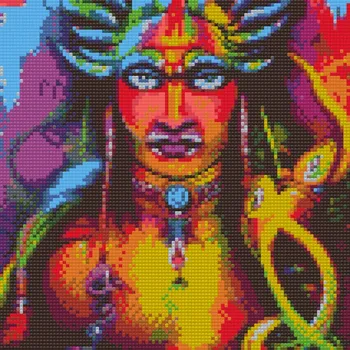 Diamantové malování Diamantové malování - Hinduismus Velikost: 30x30cm, Rámování: Pouze srolované plátno, Diamanty: Kulaté