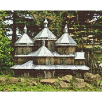 Diamantové malování Diamantové malování - Kostel sv. Stanislava v Lutowiskách Velikost: 40x60cm, Rámování: Pouze srolované plátno, Diamanty: Kulaté