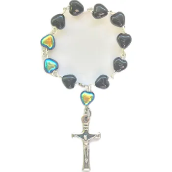 Růženec Desátek - modré odstíny, srdce