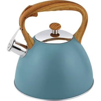 Varná konvice čajník 3,0l BLUE, víčko, indukce, modrý, rukojeť im.dřeva NR