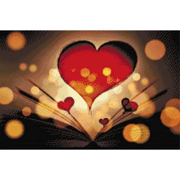 Diamantové malování Diamantové malování - Láska ke čtení Velikost: 40x60cm, Rámování: Pouze srolované plátno, Diamanty: Čtvercové