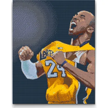 Diamantové malování Diamantové malování - Kobe Bryant 2 Velikost: 30x40cm, Rámování: Pouze srolované plátno, Diamanty: Kulaté