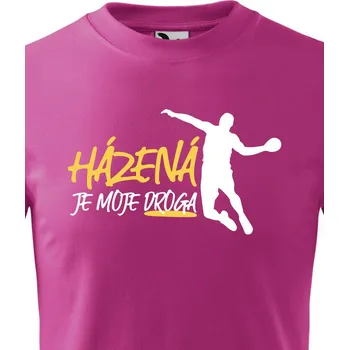 Chlapecké oblečení Dětské tričko Házená je moje droga, Barva Purpurová, Velikost 134 cm/8 roků, Canvas Dětské tričko Bezvatriko.cz 0970