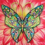 Grafix Motýl s rámem 30 x 30 cm