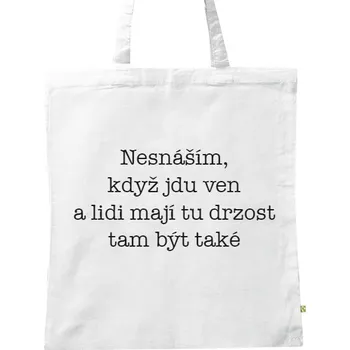 Nákupní taška BIO plátěná taška s potiskem BIO taška pro introverta