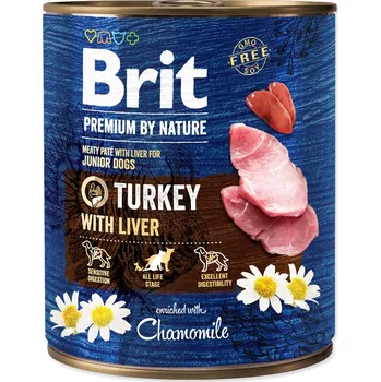 Brit Premium by Nature Dog Konzerva Turkey with Liver 6x800g