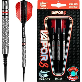 Šipky Target Vapor8 VP05 Black Red 80% 18g soft