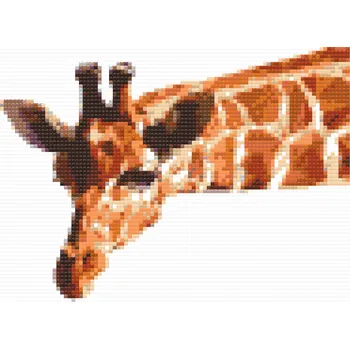 Diamantové malování Diamantové malování - Vektorová žirafa Velikost: 20x30cm, Rámování: Pouze srolované plátno, Diamanty: Čtvercové