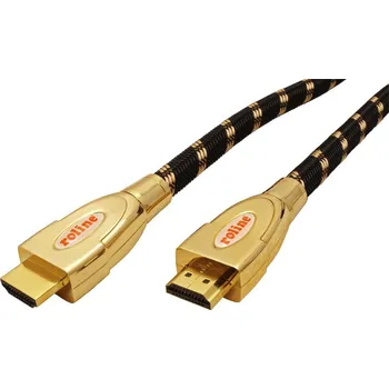 Video kabel ROLINE GOLD ROLINE GOLD High Speed HDMI kabel s Ethernetem, Ultra-HD (18G), HDMI M - HDMI M, zlacené konektory, 5m