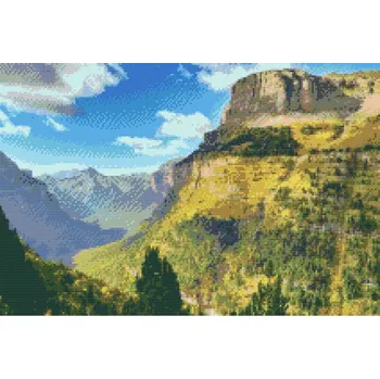 Diamantové malování Diamantové malování - Kaňon Ordesa, Španělsko 2 Velikost: 40x60cm, Rámování: Pouze srolované plátno, Diamanty: Čtvercové
