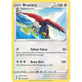 Sběratelská karetní hra Pokémon karta Braviary 137/203 - Evolving Skies