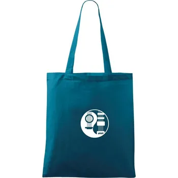 Nákupní taška Kytary jin jang - Taška bavlněná - 42 x 38 cm ( Petrolejová )