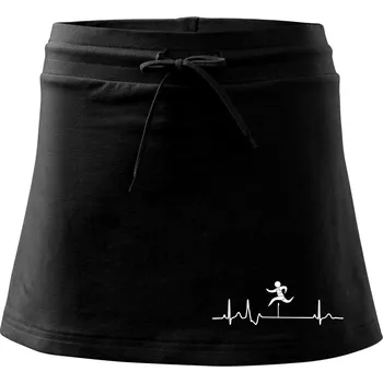 Dámská sukně EKG překážkový běh - Sportovní sukně - two in one - XL ( Černá )