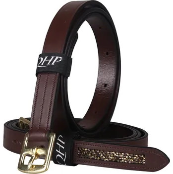 QHP Řemeny třmenové Lupine QHP, 135/150 cm, brown/beige Délka: 150 cm