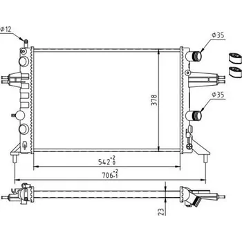 Chladič motoru Chladič, chlazení motoru HART 604 130