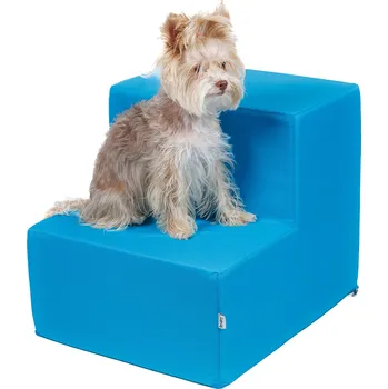 Schody a rampa pro psa Iridog Schody pro psy STEPPIE no.3 tyrkysové d50 x v40 x š40 cm