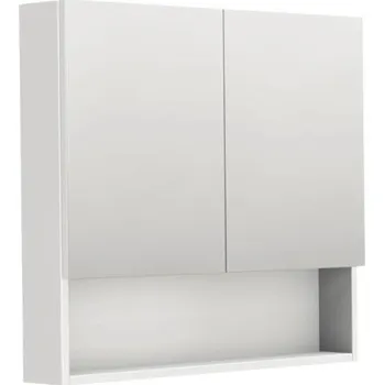 Koupelnový nábytek Zrcadlová skříňka bez osvětlení Intedoor NY ZS 80 x 14 x 72 cm bílá vysoce lesklá