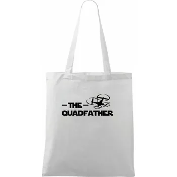 Nákupní taška Dron quadfather - Taška bavlněná - 42 x 38 cm ( Bílá )